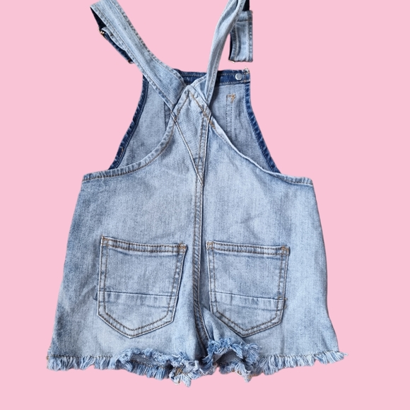 3/$40 Sale! Be Jeans Super Cute Embroidered Denim Short Overalls - Picture 2 of 5